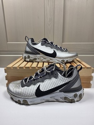 Nike React Element 55 Premium Sz 8 CI3835-001 Men s Shoes Metallic Silver