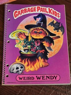 Rare Vintage 1985 Topps Garbage Pail Kids Notebook 5 Hole Weird Wendy