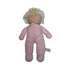EDEN TOYS Plush Doll Pink Gingham Bonnet Vintage Girl's OS Terrycloth