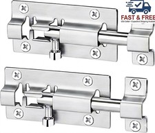 2 Pack Barrel Bolt Latch, 3 Inches Slide Latch Lock, Thickened Stainless Steel S
