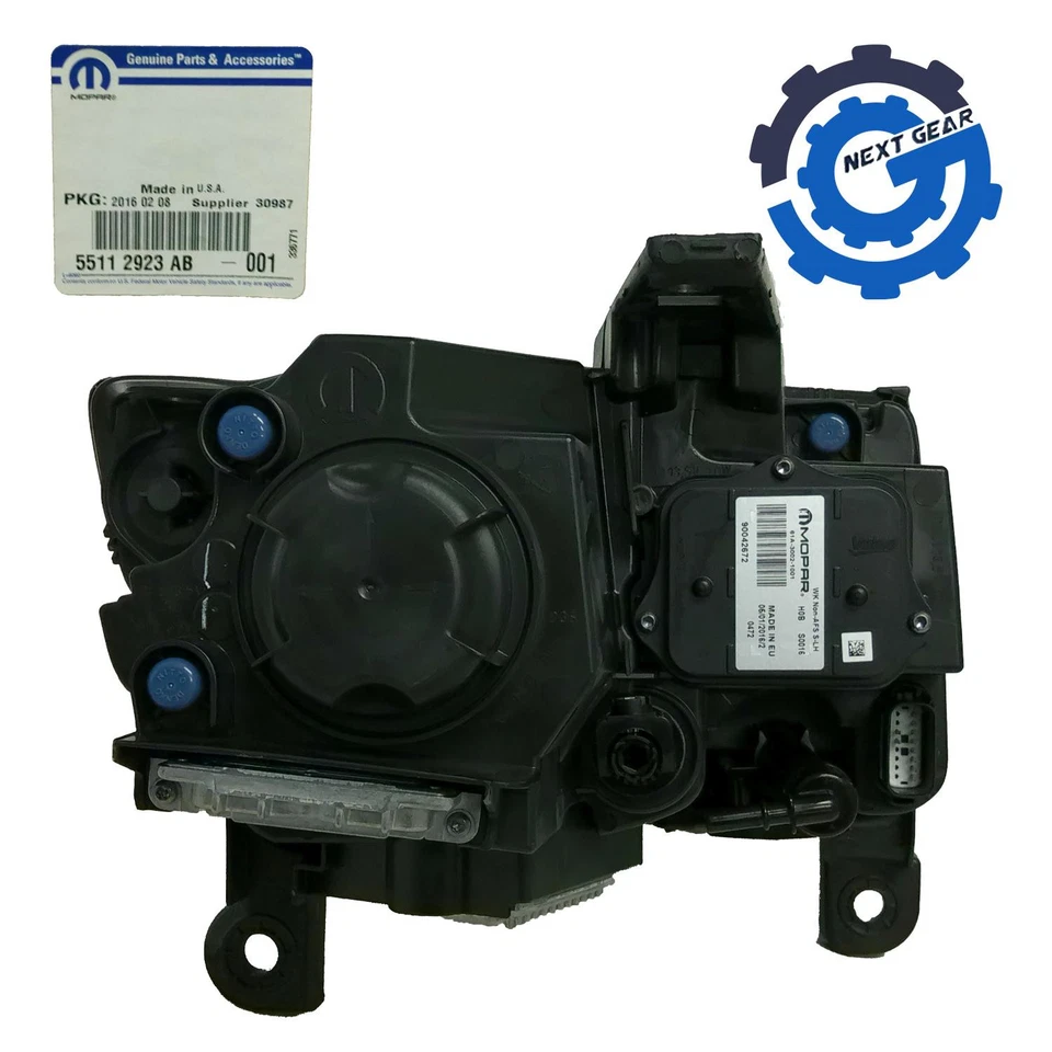 全新 原始设备制造商 Mopar 左氙气车头灯 Assy 适用于 2016 吉普大切诺基 55112923AB — 第 3/4 张图片