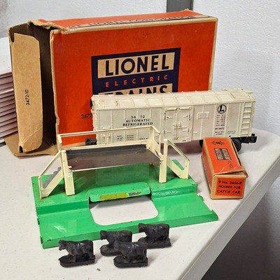 Lionel O Gauge 3472 Automatic Refrigerated Milk Car White/Black Operating 3-Rail