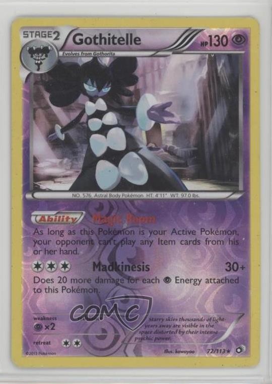 Gothitelle Reverse Foil Pokemon Black & White Legendary Treasures #72