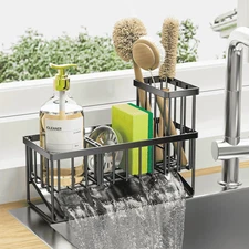 Cisily Kitchen Item Sink Caddy Kitchen Organizer, Sponge Holder for Kitchen Sink