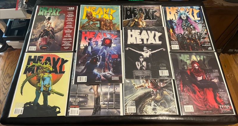 Heavy Metal Magazine {266-272,283,293,291} 10 Issue Lot! Adult Fantasy {LOT-1}