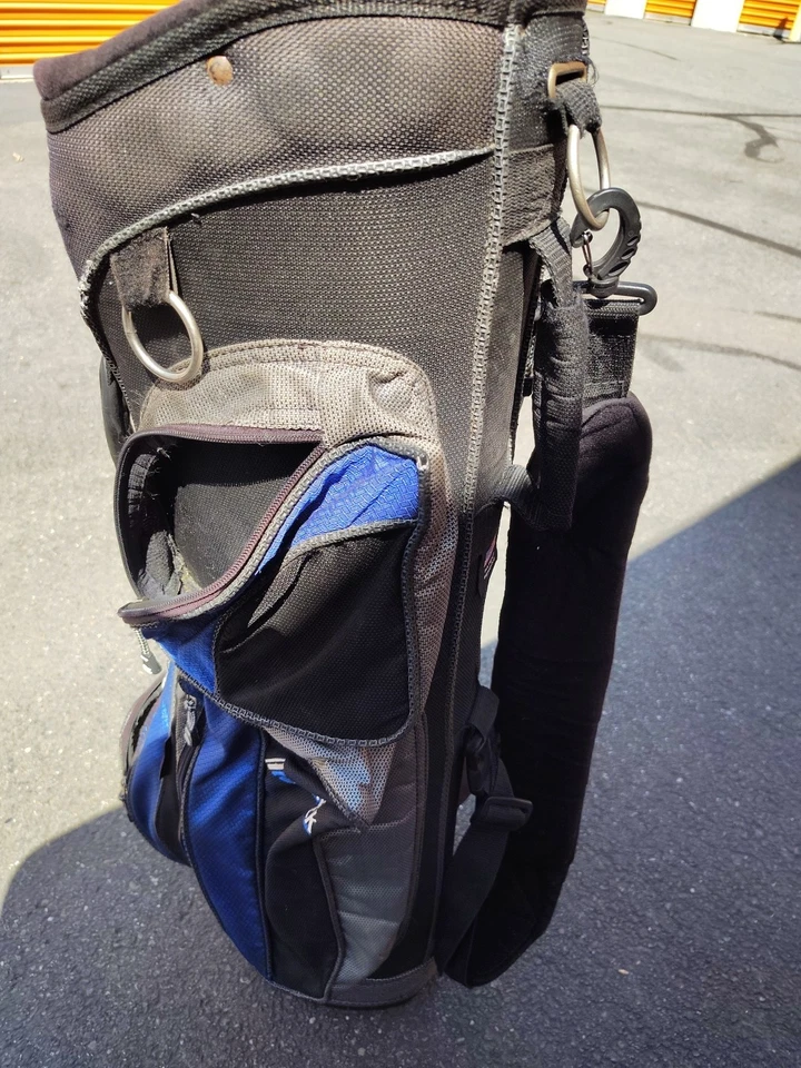 Bolsa de carro de golf Datrek negra, divisor de palos de 12 vías y ranura para putter separada Foto 4 de 4