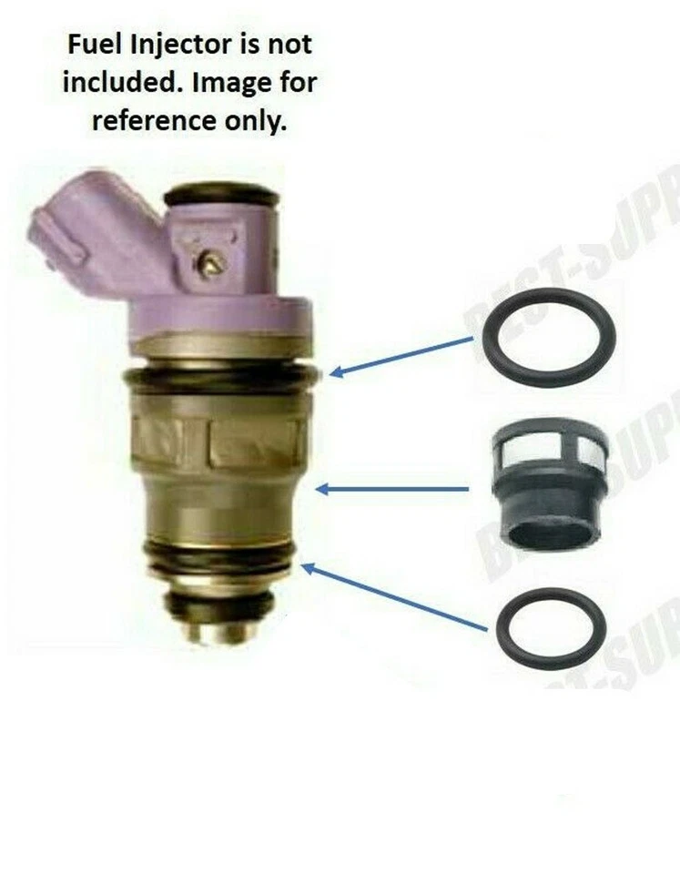 Kit de reparación de servicio de inyector de combustible de alimentación lateral Toyota Supra junta tórica filtro aisladores Foto 2 de 2