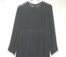 GOAT LONDON BLACK CREPE  100 SILK JUMPSUIT POCKETS LINED UK12 EX CON RRP  890