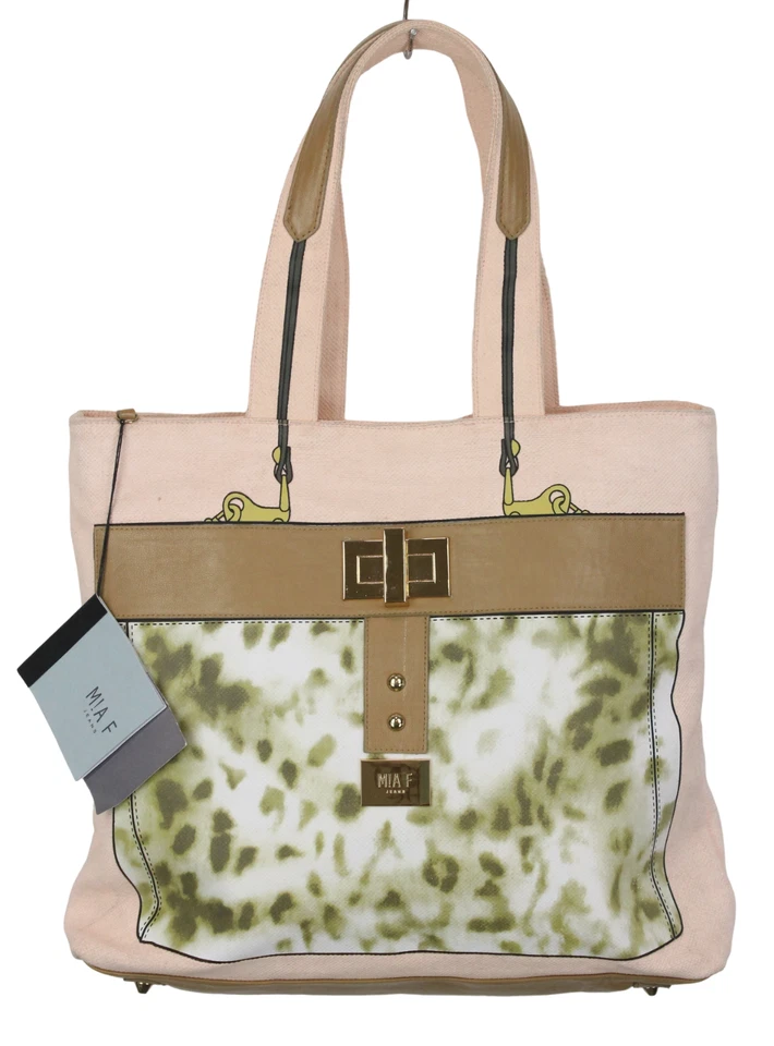 Mia F Bag Women's One Size Pattern Tote Bag Double Handles Snap Button - Image 2 of 4