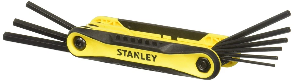Stanley 9 Piece SAE Folding Hex Key Set 5/64" to 1/4" STHT71801 Allen key - Image 2 of 2