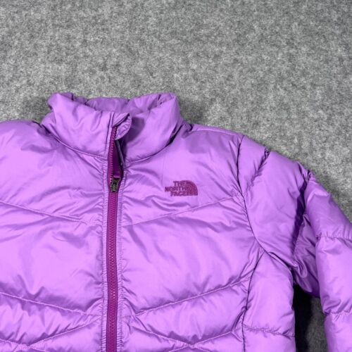 The North Face Girls Andes Bellflower Purple Down Jacket Youth Size XL 18 - Picture 2 of 11