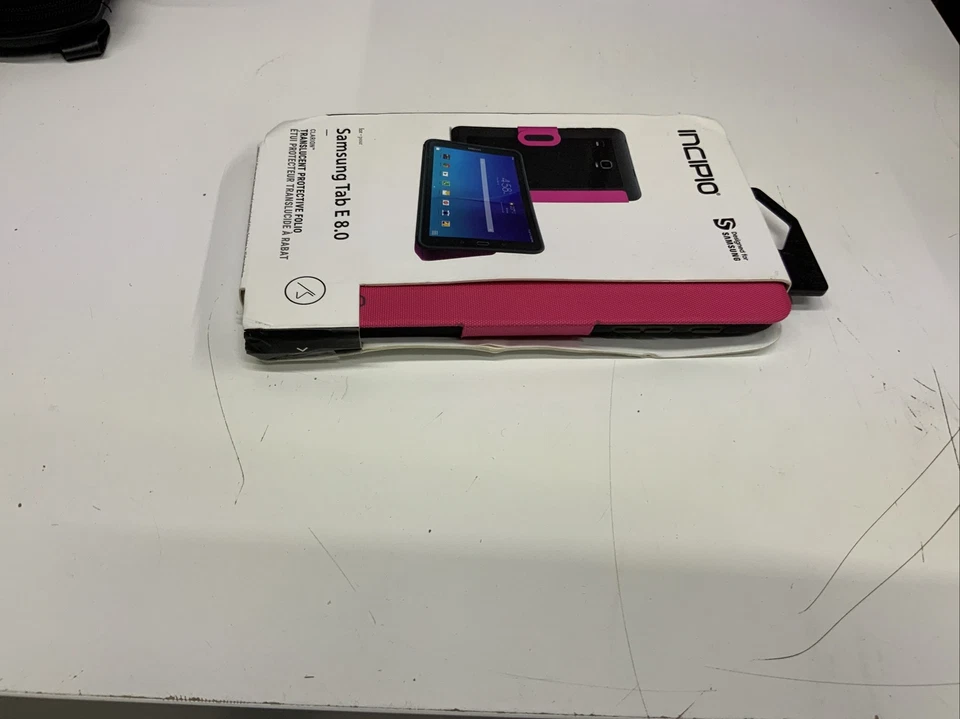Incipio Clarion Translucent Protective Folio for Samsung Galaxy Tab E 8" - Pink - Image 4 of 4