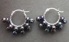 4MM Black Pearl Earrings-925 Silver Lever back