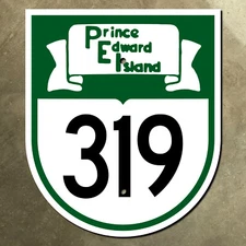 Prince Edward Island provincial highway 319 route marker road sign Canada 1960s