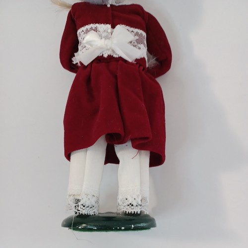 Abito Byers Choice 1996 ragazza vittoriana Caroler con manicotto grigio bordeaux - Foto 8 di 16