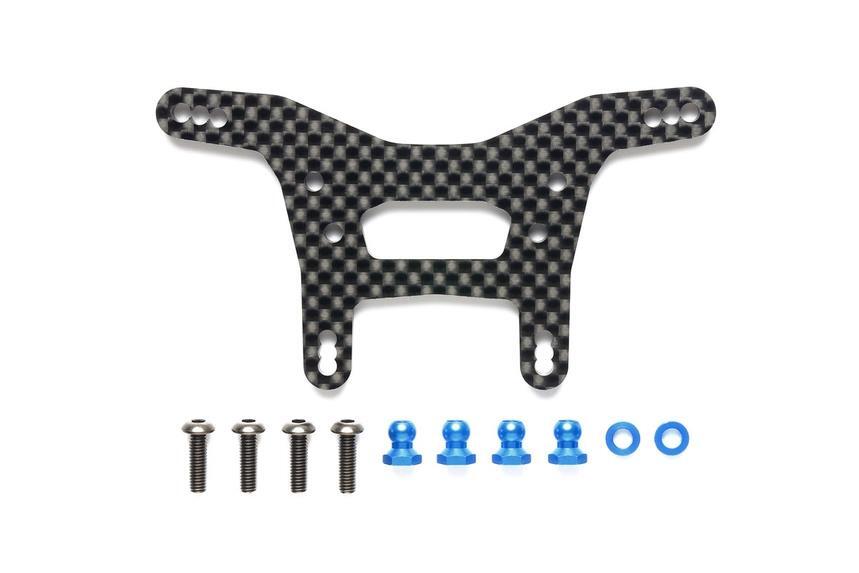 Tamiya 22057 XV-02 Carbon Damper Stay (Front), (XV02/XV-02 Pro)