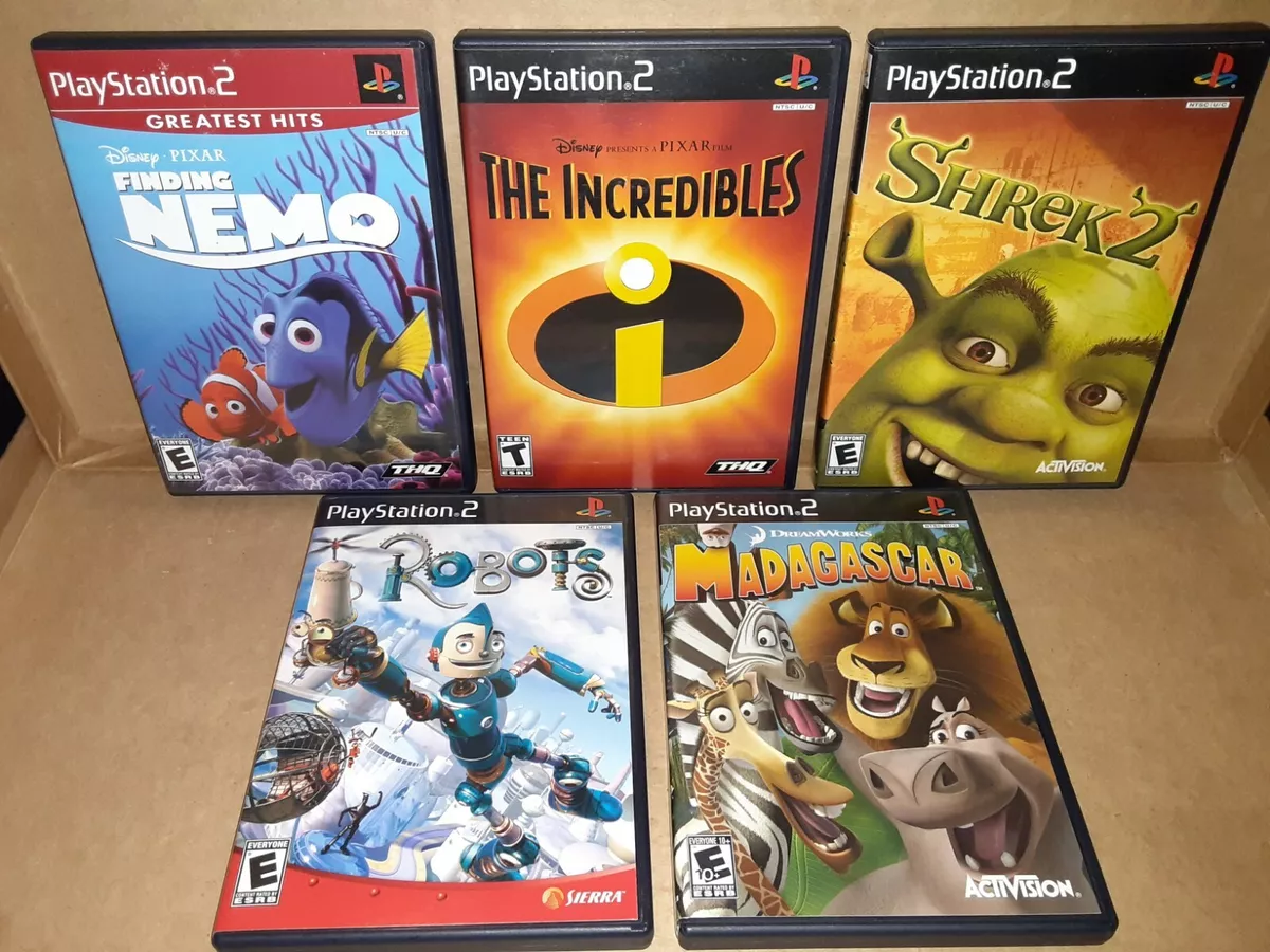 Playstation 2 Lot Of 5 Computer Animated Movies Game Pack