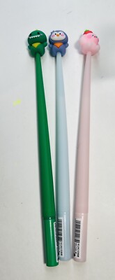 Japan Cartoon Characters Jell pens Set Of 3 Pink Green Blue 