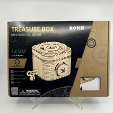 ROKR 3D Wooden Puzzle Treasure Box Unique Model Kit Mechanical Engineering Gift