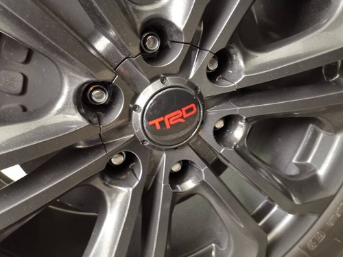 Z8 70mm X 4pcs Stickers Resin Reflect Logo Decals Emblem Wheels Center Caps TRD - Picture 2 of 22