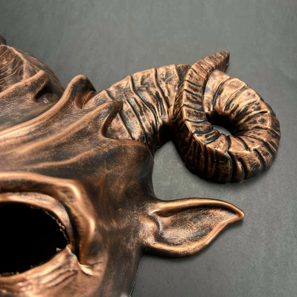 Demon Ram God Ancient Greek Beast Satan Spirit Men Masquerade mask- Rose Gold - Image 4 of 4