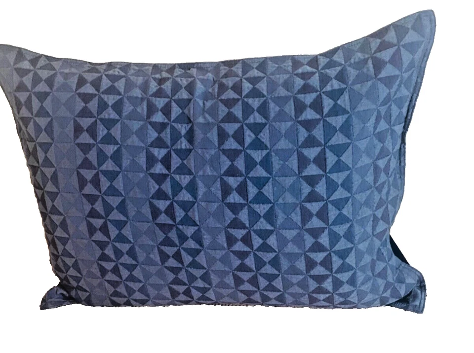 Nautica Pillow Sham Cotton Blend Diamond Stitched Jacquard Blue 20x26 - Imagem 2 de 4