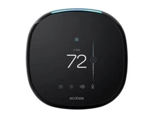 ecobee4 Smart Programmable Thermostat with Alexa - Black With 2 Sensors