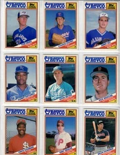 Lot of 11 1988 Revco Topps League Leaders Baseball Cards.  Several Stars.