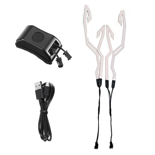 Rechargeable Motorcycle Helmet LED Light USB Power Signal Flashing Strip Luminou - Picture 5 of 13