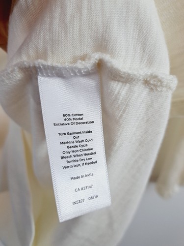 Top donna Talbots Petite colore panna manica 3/4 taglia SP - Foto 5 di 6