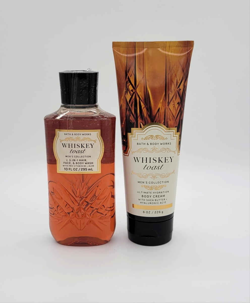 Bath & Body Works Whiskey Toast Men's Body Cream & 3 in 1 Body