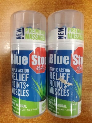 2Pk: Blue Stop Max Gel Massage Applicator for Joints 3.4oz BB: 7/31/26 6736-R4P5