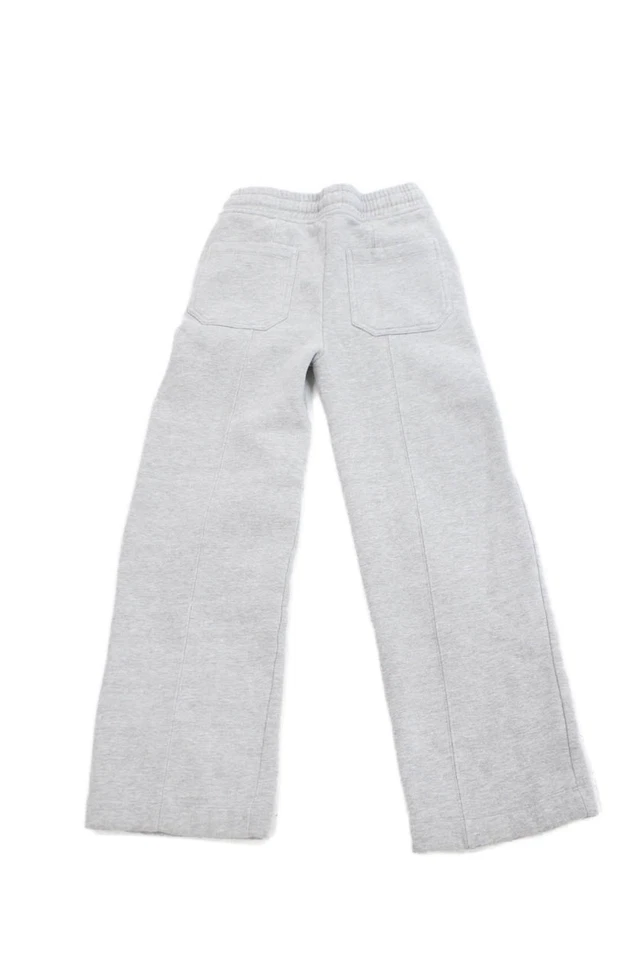 Pantalones deportivos DL1961 grises con cordón de algodón y tobillo recto talla 12 para niñas Foto 2 de 4