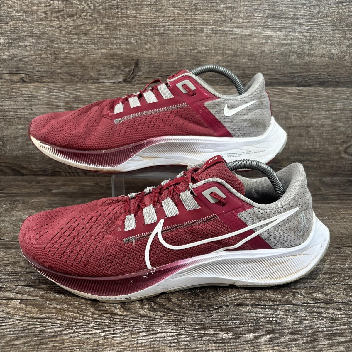 Alabama Crimson Tide Shoes Mens 11 Red Gray Nike Air Zoom Pegasus