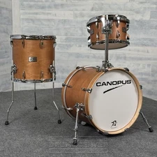 Canopus Yaiba 3pc Bop Drum Set Antique Natural Matte Lacquer