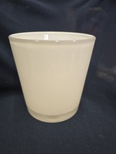 16cm Tall White Quality Glass Planter Flower Plant Pot 15cm Diameter #21