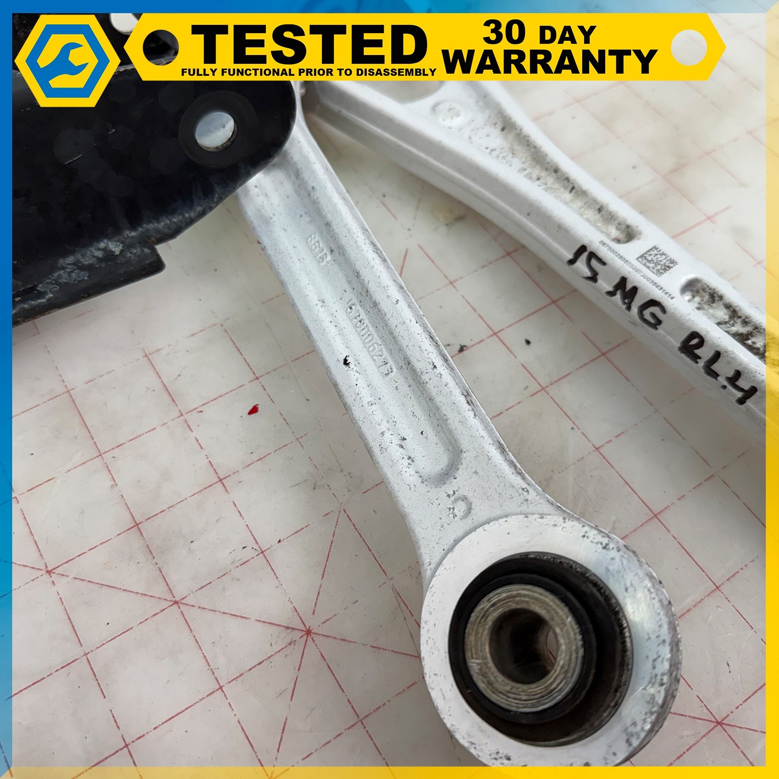 14-24 MASERATI GHIBLI REAR LEFT DRIVER SIDE UPPER LOWER CONTROL ARM SET OEM