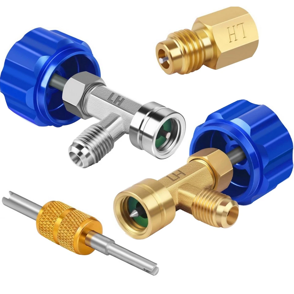 R1234YF Refrigerant Can Tap Kit Self Sealing Puncture Type For AC Maintenance - Image 2 of 4