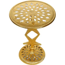 Drink Table Small Round Pedestal Side Table Modern Cocktail Table for Patio S...