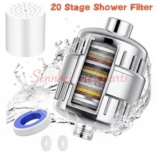 20 Stage Shower Head Filter Purifier with Filter for Hard Water Softener US