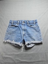 Levis Womens Jean Shorts, Blue, Size 34, In Good Condition, Fast Shipping