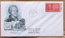 US FDC SC #1086 3¢ stamp Alexander Hamilton 1957 Artmaster Cachet.