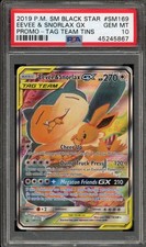 Pokemon Eevee & Snorlax Gx Black Star Promos SM169 Tag Team Tins PSA 10 Gem Mint