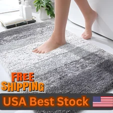 OLANLY Bathroom Rugs Mat 30x20, Extra Soft Absorbent Microfiber Bath Rugs,Rubber