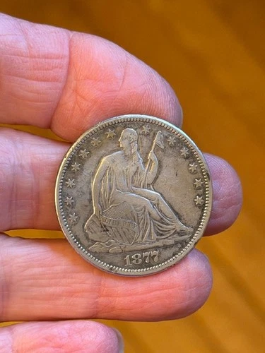 1877-CC Seated Liberty Half Dollar VF Ungraded, Uncertified