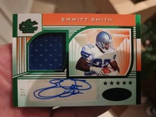 2025 Leaf Trinity Metal Emmitt Smith Patch Auto /7 Dallas Cowboys Ssp Hofer