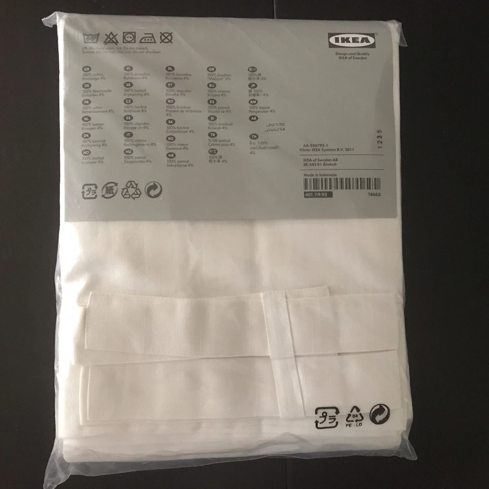 "Cortinas con lazos IKEA Ritva - 98"" x 57"" beige" Foto 2 de 4