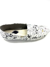 TOMS Alpargata Slip On Casual Comfort Shoes Dogs White Size 9