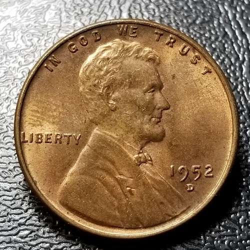 1952 D Lincoln Wheat Penny Cent AU++