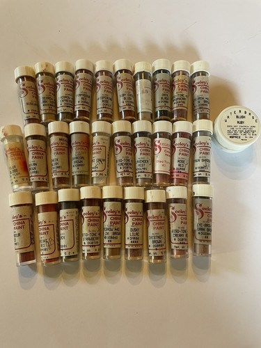 Seeley’s China Paint Powders Vintage Lot Of 29+ China Doll Paint porcelain